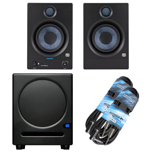 Presonus Eris 5BT Aktive Bluetooth Studio Monitor-Boxen Lautsprecher 2nd Gen + Eris Sub 8 BT Subwoofer + 2x keepdrum Klinkenkabel Presonus Eris 5BT Aktive Bluetooth Studio Monitor-Boxen Lautsprecher 2nd Gen + Eris Sub 8 BT Subwoofer + 2x keepdrum Klinkenkabel von PreSonus