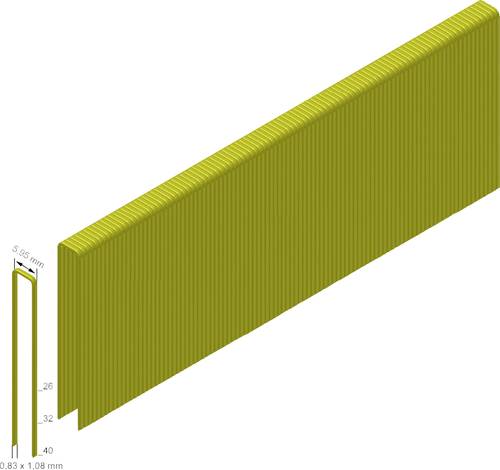 Prebena Heftklammern ES32CNKHA 2600 St. ES32CNKHA Abmessungen (L x B) 40mm x 5.95mm von Prebena