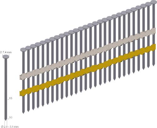 Prebena Rundkopf-Streifennägel 3000 St. RK31/90BK von Prebena