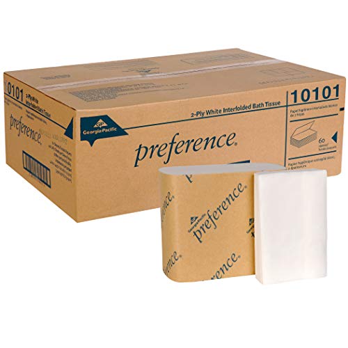 Georgia Pacific Professional 10101 Singlefold Faltung Badezimmer Tissue, weiß, 400 Blatt pro Box (Fall von 60 Boxen) von Preference