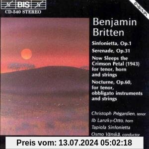 Britten Sinfonien und Serenaden Vae von Pregardien