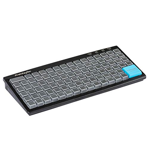 PrehKeyTec Programmierbare Tastatur MCI 96 - Farbe schwarz - Numerische Tastenmatrix ohne weitere Optionen - USB - Einfachtasten mit transparenten Kappen zur Selbstbeschriftung von PrehKeyTec