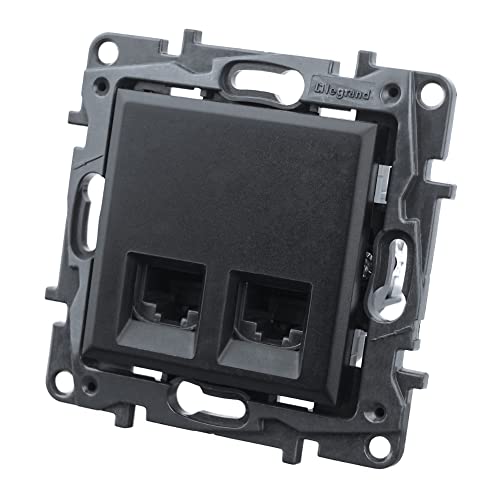 Computersteckdose 2xRJ45 CAT5e schwarz Niloe Step Unterputz Steckdose Computersteckdose 2xRJ45 CAT5e schwarz Niloe Step Unterputz Steckdose von Preis-Zone