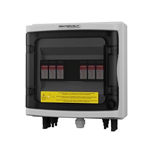 Doktorvolt Stromverteiler Solar Anschlusskasten DC 1000V T2 2 Strings Überspannungsschutz PV Blitzschutz IP65 Wandverteiler Verteilerkasten Photovoltaik von Preis-Zone