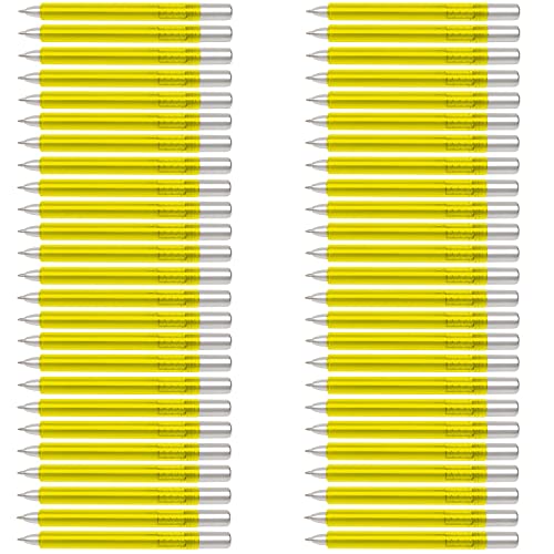 Preiswert&Gut 50 x Kugelschreiber gefrostet Set Kulis schwarzschreibend Drehmechanismus (Gelb) von Preiswert & Gut