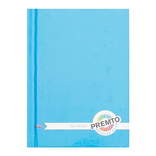 Premier Stationery Premto Notizbuch, A6, Hardcover, 160 liniert, weiße Seiten, Blau von Premier Stationery