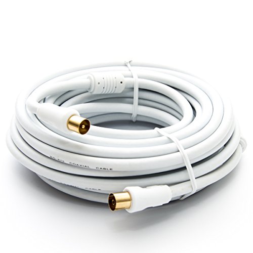 30m PremiumX HDTV Antennenkabel Koaxialkabel auf Stecker vergoldet 75 Ohm Koaxialkabel für den Anschluss über DVB-C DVB-C2 Kabelanschluss von Premium X