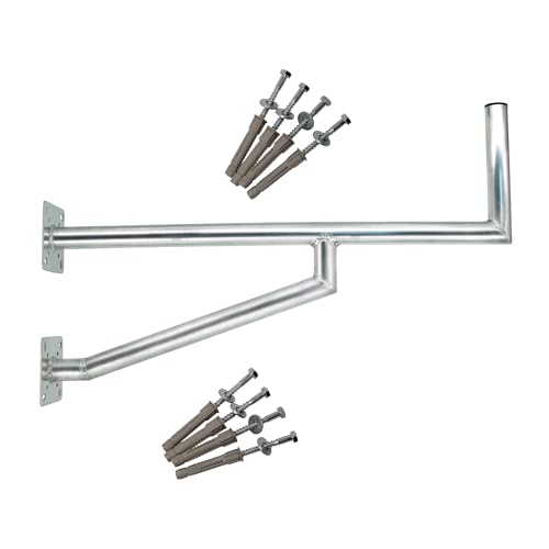 Premium X 100cm Wandhalter Aluminium Zwei Wandplatten SAT Wand-Halterung für Satelliten-Schüssel Wandausleger Schraubensatz Premium X 100cm Wandhalter Aluminium Zwei Wandplatten SAT Wand-Halterung für Satelliten-Schüssel Wandausleger Schraubensatz von Premium X