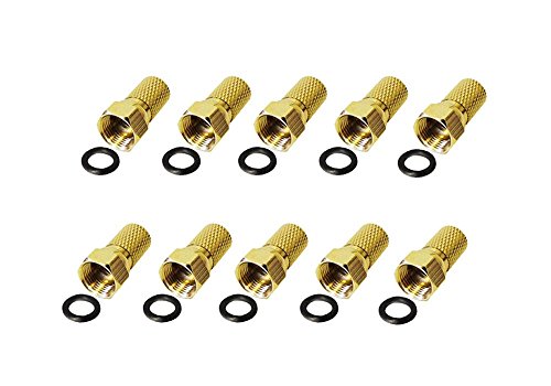 Premium X 10x F-Stecker 7,5 mm mit Gummidichtring für Koaxialkabel Antennenkabel Koax Kabel Premium X 10x F-Stecker 7,5 mm mit Gummidichtring für Koaxialkabel Antennenkabel Koax Kabel von Premium X