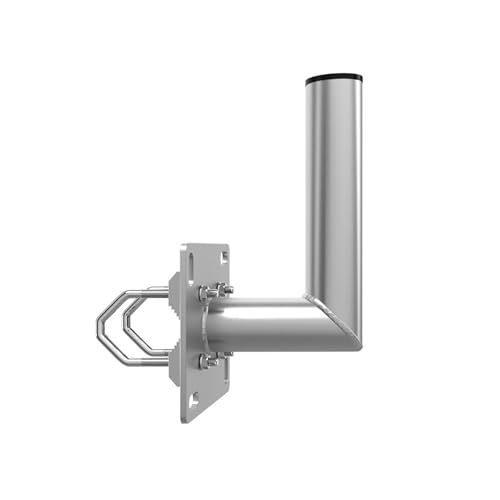 Premium X 15cm Balkon-Ausleger Aluminium Geländer Balkon-Halterung für Satelliten-Schüssel SAT-Antenne Wand-Halter mit Schellen von Premium X