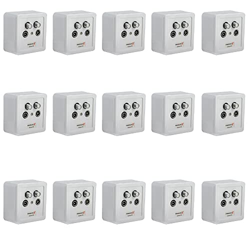 Premium X 15x PX4 Satdose 4-Fach Enddose Twin Antennendose Class A Sat Dose 2X Sat 1x Radio 1x TV Aufputz Unterputz Premium X 15x PX4 Satdose 4-Fach Enddose Twin Antennendose Class A Sat Dose 2X Sat 1x Radio 1x TV Aufputz Unterputz von Premium X