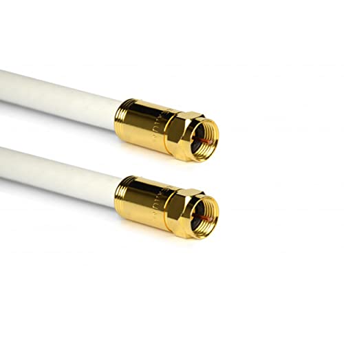 Premium X 2m Sat Antennenkabel Digital Innenleiter REINES Kupfer mit F Kompressionsstecker XCon G4 von Premium X