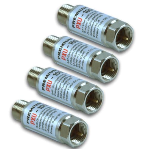 Premium X 4x Sat Überspannungsschutz PXU-1000 Blitzschutz SAT Kabel TV Überspannungsschutz für SAT-Anlagen wasserdicht von Premium X
