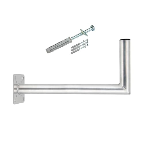 Premium X 55cm Wandhalter Aluminium SAT ALU Wand Halterung für Satellitenschüssel 550mm Schraubensatz Wandmontage von Premium X