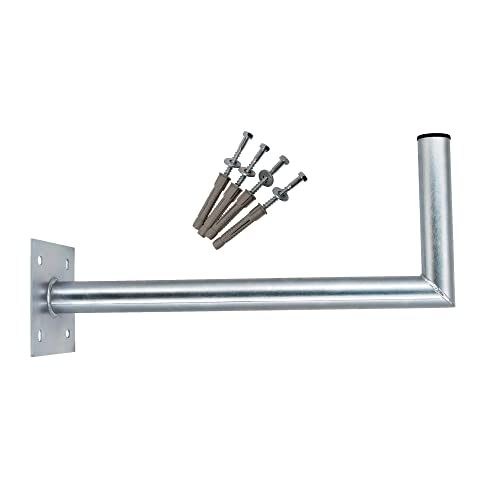 PremiumX 60cm Wandhalter Ø 48mm Stahl verzinkt SAT Antenne Wandhalterung Wand Montage Halter Wandabstand 60 cm Schrauben für Wand Montage PremiumX 60cm Wandhalter Ø 48mm Stahl verzinkt SAT Antenne Wandhalterung Wand Montage Halter Wandabstand 60 cm Schrauben für Wand Montage von Premium X