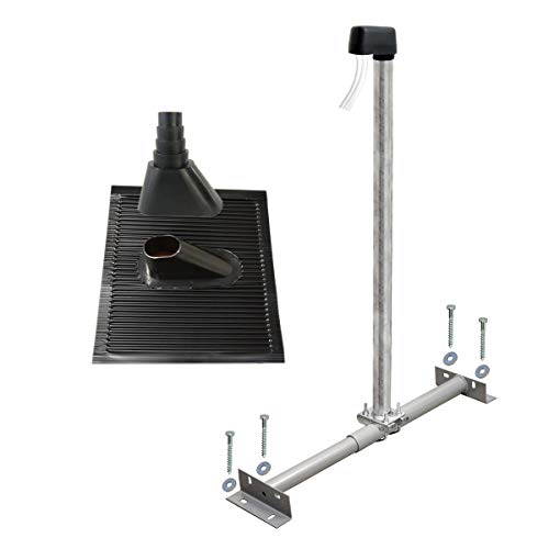 Premium X Basic Dachsparrenhalter 100cm Mast Sparrenhalter für Satellitenschüssel SAT-Antenne Dach-Montage Set schwarz Premium X Basic Dachsparrenhalter 100cm Mast Sparrenhalter für Satellitenschüssel SAT-Antenne Dach-Montage Set schwarz von Premium X