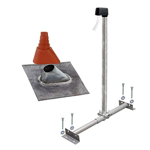 Premium X Basic Dachsparrenhalter 100cm Mast Sparrenhalter für Satellitenschüssel Satellitenantenne | SAT TV Dach Antennenmontage Set Premium X Basic Dachsparrenhalter 100cm Mast Sparrenhalter für Satellitenschüssel Satellitenantenne | SAT TV Dach Antennenmontage Set von Premium X