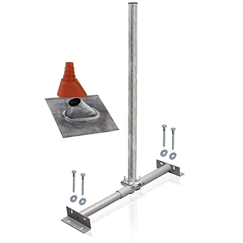 Premium X Basic Dachsparrenhalter 100cm Mast Sparrenhalter für Satellitenschüssel Satellitenantenne | SAT TV Dach Montage Set Premium X Basic Dachsparrenhalter 100cm Mast Sparrenhalter für Satellitenschüssel Satellitenantenne | SAT TV Dach Montage Set von Premium X