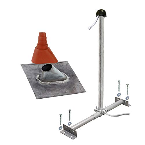 Premium X Basic Dachsparrenhalter-Montageset 100cm Mast Sparrenhalter für Satellitenschüssel SAT Antenne Montagezubehör Premium X Basic Dachsparrenhalter-Montageset 100cm Mast Sparrenhalter für Satellitenschüssel SAT Antenne Montagezubehör von Premium X