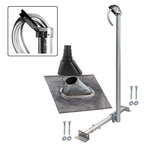 Premium X Basic X120-48 SAT TV Dachsparrenhalter 120cm Mast Dachsparren-Halterung für Satelliten-Antenne Satellitenschüssel | Dachdurchgang Set schwarz | Kabeldurchführung ALU-Mastkappe Premium X Basic X120-48 SAT TV Dachsparrenhalter 120cm Mast Dachsparren-Halterung für Satelliten-Antenne Satellitenschüssel | Dachdurchgang Set schwarz | Kabeldurchführung ALU-Mastkappe von Premium X