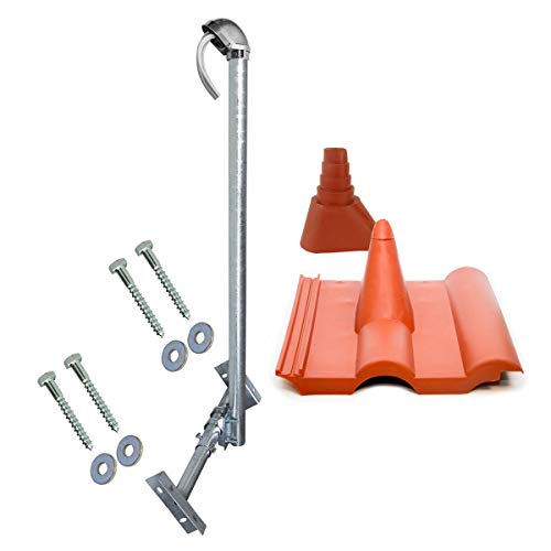 Premium X Basic X120-48F SAT TV Dachsparrenhalter feuerverzinkt 120cm Mast Sparrenhalter für Satellitenschüssel DVB-S2 + UKW LTE-Antenne | Kabeldurchführung Dach Montage-Set Premium X Basic X120-48F SAT TV Dachsparrenhalter feuerverzinkt 120cm Mast Sparrenhalter für Satellitenschüssel DVB-S2 + UKW LTE-Antenne | Kabeldurchführung Dach Montage-Set von Premium X