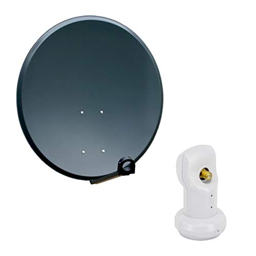 Premium X Camping Sat Anlage 45cm Digital Satelliten-Schüssel Spiegel Antenne mit Universal Single LNB 4K Satelliten-Komplettanlage von Premium X