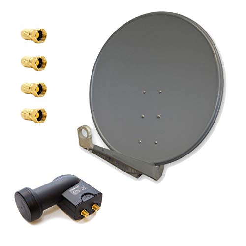 Premium X DELUXE100 SAT Anlage 100cm Alu Anthrazit Twin LNB 2 Teilnehmer Sky Full HD 3D TV Set Premium X DELUXE100 SAT Anlage 100cm Alu Anthrazit Twin LNB 2 Teilnehmer Sky Full HD 3D TV Set von Premium X