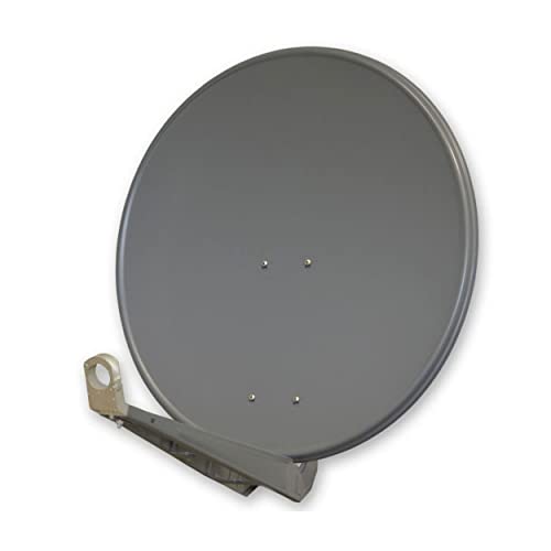 Premium X DELUXE80 Satellitenschüssel 80 cm Sat Schüssel aus Aluminium in Anthrazit Offset Satelliten Antenne FullHD 3D 4K Ultra HD von Premium X