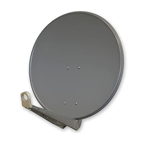 Premium X DELUXE85 Satellitenschüssel 85 cm Sat Schüssel aus Aluminium in Anthrazit Offset Satelliten Antenne FullHD 4K UltraHD von Premium X