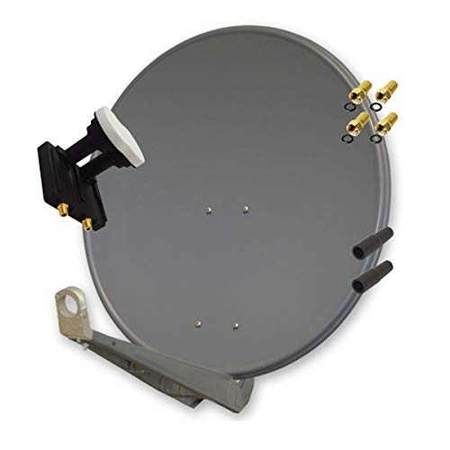 Premium X Deluxe 85 Alu Antenne Digital SAT Schüssel in Anthrazit mit Twin Monoblock LNB 3° für 2 Teilnehmer Astra 19,2° Eutelsat 16° Premium X Deluxe 85 Alu Antenne Digital SAT Schüssel in Anthrazit mit Twin Monoblock LNB 3° für 2 Teilnehmer Astra 19,2° Eutelsat 16° von Premium X