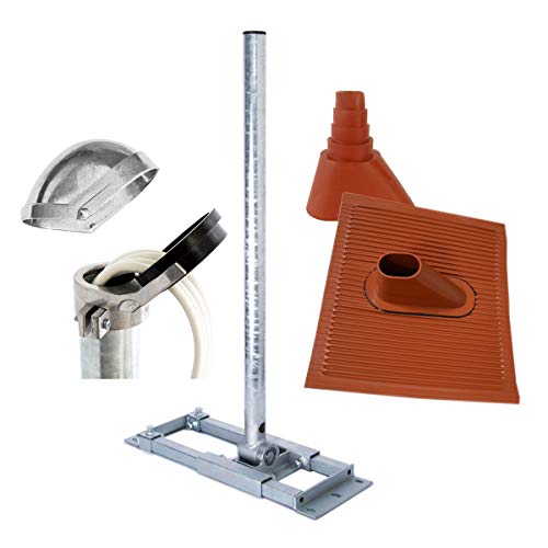 Premium X Deluxe X130-48 SAT Dachsparrenhalter 130 cm Mast 48 mm Sparren-Halterung mit Kabeldurchführung für Satelliten-Antenne Satellitenschüssel inkl. Dach-Abdeckung Set rot Premium X Deluxe X130-48 SAT Dachsparrenhalter 130 cm Mast 48 mm Sparren-Halterung mit Kabeldurchführung für Satelliten-Antenne Satellitenschüssel inkl. Dach-Abdeckung Set rot von Premium X