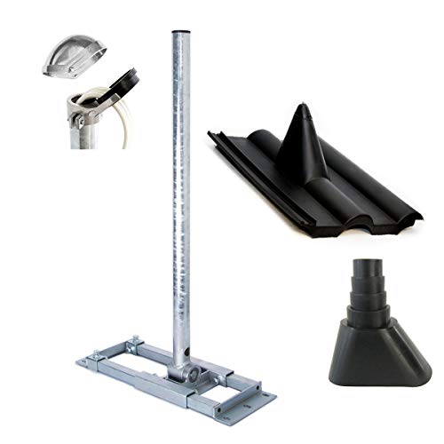 Premium X Deluxe X130-48 SAT Dachsparrenhalter 130cm Mast 48mm Sparren-Halterung mit Kabeldurchführung für Satelliten-Antenne Satellitenschüssel inkl. Frankfurter Pfanne Set Premium X Deluxe X130-48 SAT Dachsparrenhalter 130cm Mast 48mm Sparren-Halterung mit Kabeldurchführung für Satelliten-Antenne Satellitenschüssel inkl. Frankfurter Pfanne Set von Premium X
