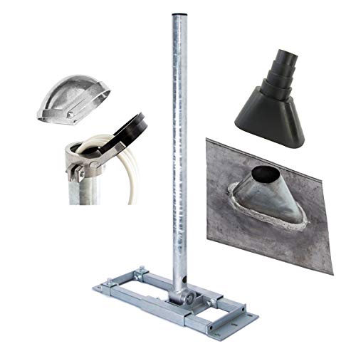 Premium X Deluxe X130-48 SAT Dachsparrenhalter 130cm Mast Sparren-Halterung mit Kabeldurchführung für Satelliten-Antenne Satellitenschüssel inkl. Dachabdeckung Set Premium X Deluxe X130-48 SAT Dachsparrenhalter 130cm Mast Sparren-Halterung mit Kabeldurchführung für Satelliten-Antenne Satellitenschüssel inkl. Dachabdeckung Set von Premium X