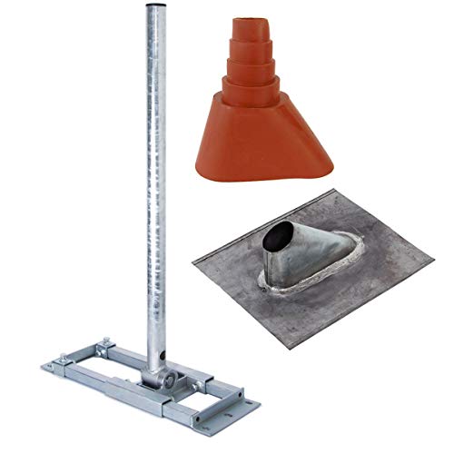 Premium X Deluxe X90-48 Dachsparrenhalter 90 cm SAT Mast Sparren-Halterung Dach-Abdeckung Blei-Ziegel Manschette rot Premium X Deluxe X90-48 Dachsparrenhalter 90 cm SAT Mast Sparren-Halterung Dach-Abdeckung Blei-Ziegel Manschette rot von Premium X