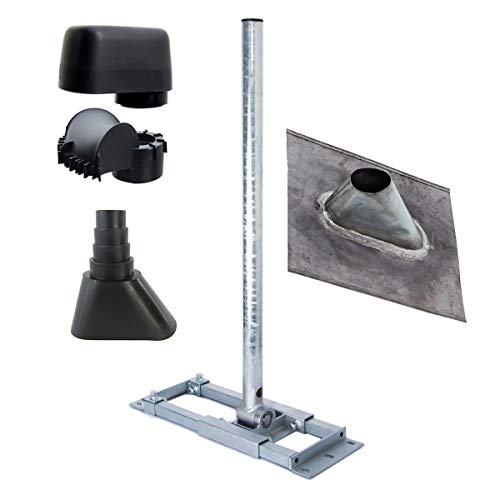 Premium X Deluxe X90-60 Dachsparren-Halter 90cm Ø 60mm SAT Mast für Satellitenschüssel Blei Dach-Abdeckung Gummitülle schwarz Mastkappe Premium X Deluxe X90-60 Dachsparren-Halter 90cm Ø 60mm SAT Mast für Satellitenschüssel Blei Dach-Abdeckung Gummitülle schwarz Mastkappe von Premium X