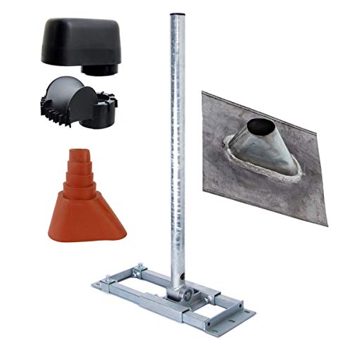 Premium X Deluxe X90-60 Dachsparrenhalterung 90cm Ø 60mm SAT Mast für Satelliten-Antenne Blei-Abdeckblech Gummitülle rot Mastkappe Premium X Deluxe X90-60 Dachsparrenhalterung 90cm Ø 60mm SAT Mast für Satelliten-Antenne Blei-Abdeckblech Gummitülle rot Mastkappe von Premium X