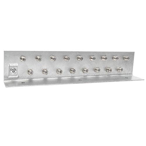 Premium X Erdungswinkel 17-Fach Erdungsschiene doppelreihig SAT Erdungsblock 17x F-Doppelbuchse von Premium X