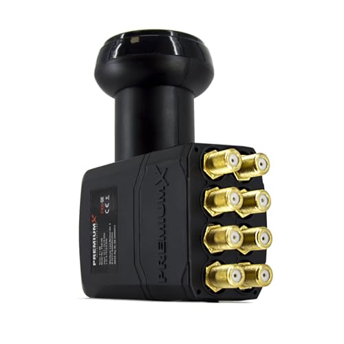 PremiumX Octo LNB 4K für 8 Teilnehmer Direkt SAT 8-Fach LNC 0,1dB Digital HDTV FullHD 3D UHD HD von Premium X