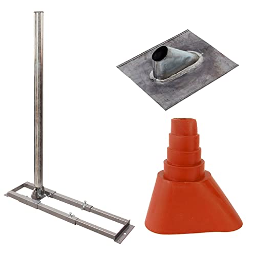 Premium X Profi X100-48 SAT Dachsparrenhalter 100 cm Mast 48 mm Stahl feuerverzinkt Sparren-Halterung für Satelliten-Antenne Satellitenschüssel mit Blei Dachabdeckung Manschette rot Premium X Profi X100-48 SAT Dachsparrenhalter 100 cm Mast 48 mm Stahl feuerverzinkt Sparren-Halterung für Satelliten-Antenne Satellitenschüssel mit Blei Dachabdeckung Manschette rot von Premium X
