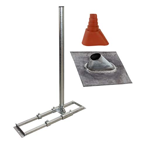 Premium X Profi X100-48F SAT Dachsparrenhalter 100cm Mast 48mm Sparrenhalterung für Satelliten-Antenne Satellitenschüssel mit Blei Dachabdeckung Manschette rot Premium X Profi X100-48F SAT Dachsparrenhalter 100cm Mast 48mm Sparrenhalterung für Satelliten-Antenne Satellitenschüssel mit Blei Dachabdeckung Manschette rot von Premium X