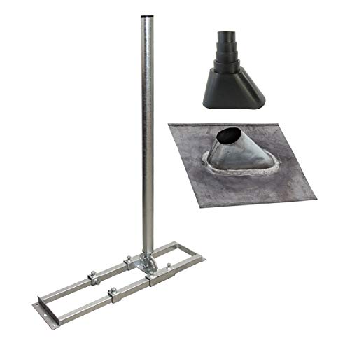 Premium X Profi X100-48F SAT Dachsparrenhalter Montageset 100cm Mast 48mm Sparren-Halterung für Satelliten-Antenne Satellitenschüssel mit Blei Antennenziegel schwarz Premium X Profi X100-48F SAT Dachsparrenhalter Montageset 100cm Mast 48mm Sparren-Halterung für Satelliten-Antenne Satellitenschüssel mit Blei Antennenziegel schwarz von Premium X