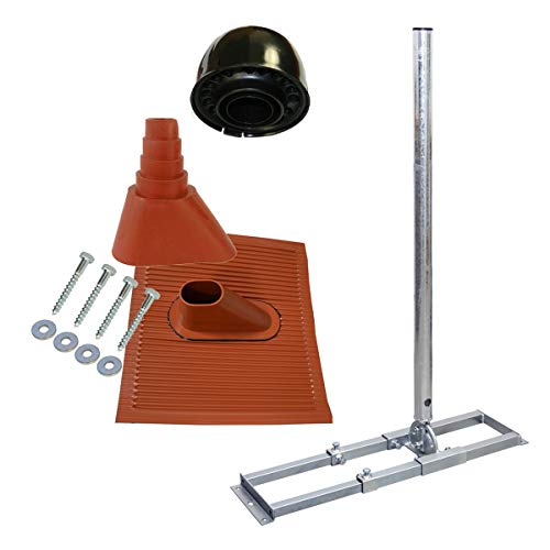 Premium X Profi X100-48K SAT Dach-Sparren-Halter mit Kabeldurchführung für Satelliten-Antenne Satellitenschüssel | Komplett Set für die Dachinstallation Premium X Profi X100-48K SAT Dach-Sparren-Halter mit Kabeldurchführung für Satelliten-Antenne Satellitenschüssel | Komplett Set für die Dachinstallation von Premium X