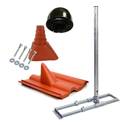 PremiumX Profi X100-48K SAT Dach-Sparren-Halter mit Kabeldurchführung für Satelliten-Antenne Satellitenschüssel - Komplett Set für die Dachinstallation PremiumX Profi X100-48K SAT Dach-Sparren-Halter mit Kabeldurchführung für Satelliten-Antenne Satellitenschüssel - Komplett Set für die Dachinstallation von Premium X