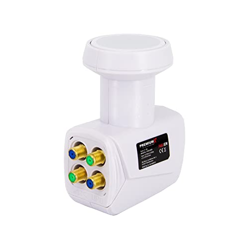 PremiumX Quad LNB PXQS-SEW Digital SAT für 4 Teilnehmer Weiß Quattro Switch 4-Fach Empfangskopf 0,1dB DVB-S2 HDTV 4K Wetterschutz PremiumX Quad LNB PXQS-SEW Digital SAT für 4 Teilnehmer Weiß Quattro Switch 4-Fach Empfangskopf 0,1dB DVB-S2 HDTV 4K Wetterschutz von Premium X