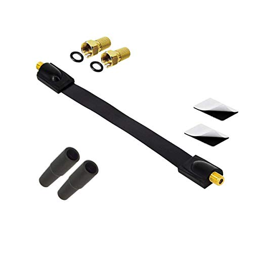 Premium X Sat Fensterdurchführung 2X F-Stecker 2X Gummitüllen Flachkabel Set DVB-C DVB-T extra Flach 26cm schwarz 2X Klebepads Premium X Sat Fensterdurchführung 2X F-Stecker 2X Gummitüllen Flachkabel Set DVB-C DVB-T extra Flach 26cm schwarz 2X Klebepads von Premium X