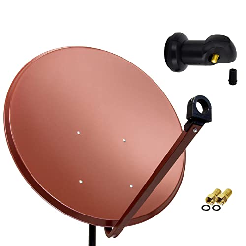 Premium X Satelliten-Komplettanlage 100cm Satellitenschüssel Rot Satellitenantenne Single LNB F-Stecker, SAT für 1 Teilnehmer Premium X Satelliten-Komplettanlage 100cm Satellitenschüssel Rot Satellitenantenne Single LNB F-Stecker, SAT für 1 Teilnehmer von Premium X