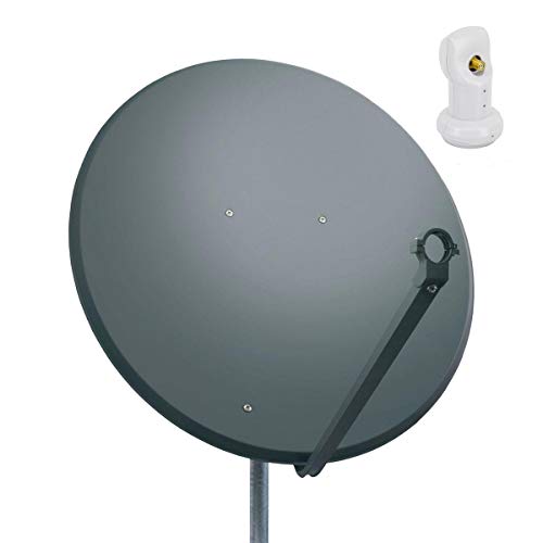 Premium X Satelliten-Komplettanlage 100cm Satellitenschüssel Stahl Anthrazit Sinlge LNB SAT für 1 Teilnehmer Premium X Satelliten-Komplettanlage 100cm Satellitenschüssel Stahl Anthrazit Sinlge LNB SAT für 1 Teilnehmer von Premium X