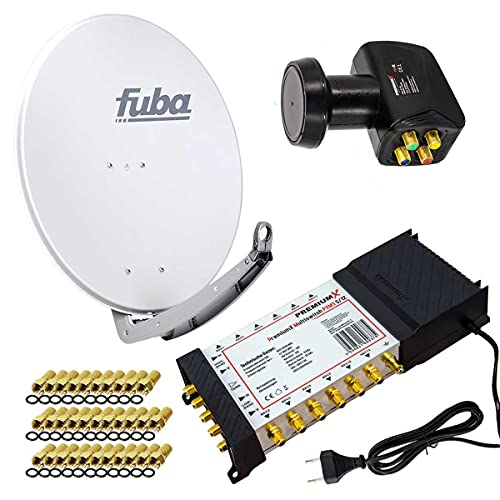 PremiumX Satelliten-Komplettanlage Fuba DAA 780 G Satellitenschüssel Alu Grau 5/12 Multischalter LNB F-Stecker, 1 SAT 12 Teilnehmer PremiumX Satelliten-Komplettanlage Fuba DAA 780 G Satellitenschüssel Alu Grau 5/12 Multischalter LNB F-Stecker, 1 SAT 12 Teilnehmer von Premium X