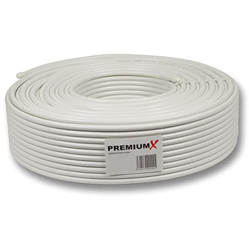 PremiumX 25m Profi PRO Koaxial-Kabel 135dB 5-Fach geschirmt, reines Kupfer SAT Antennenkabel (0,60EUR/M) von Premium X
