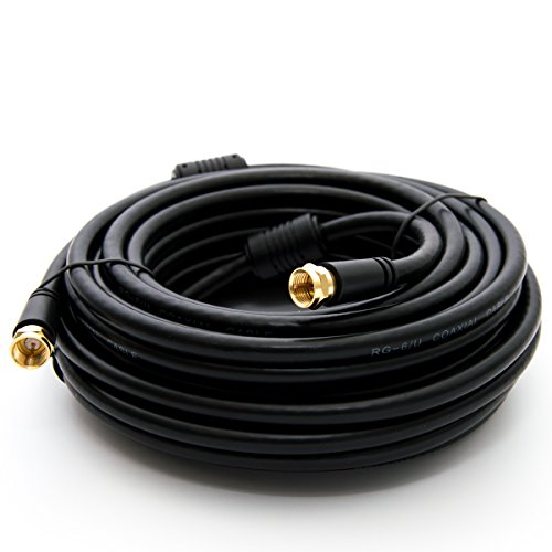 Premium X 5m BASIC-LINE SAT TV Antennenkabel F-Anschlusskabel Koaxial-Kabel mit Mantelstromfilter HDTV 4K - Schwarz von Premium X
